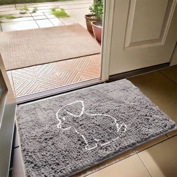 tapis brodé motif chien assis – tapiszenn