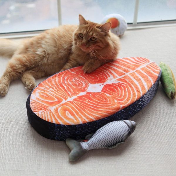 coussin pour chat en forme de fruit de mer