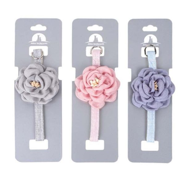 collier floral de mariage pour chien et chat