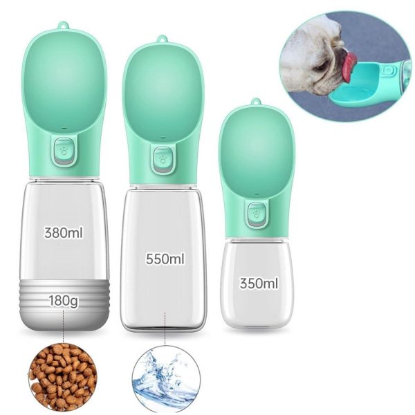 gourde portable pour animaux avec bol intégré