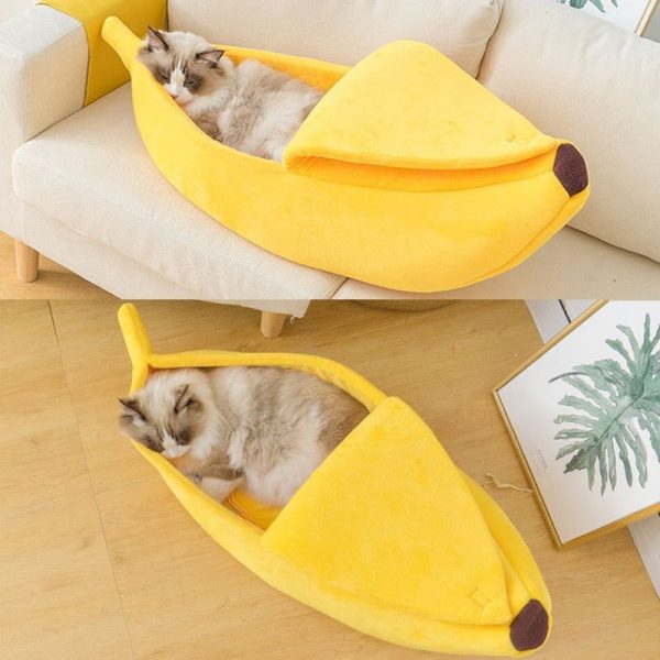 lit banane pour chats et petits chiens