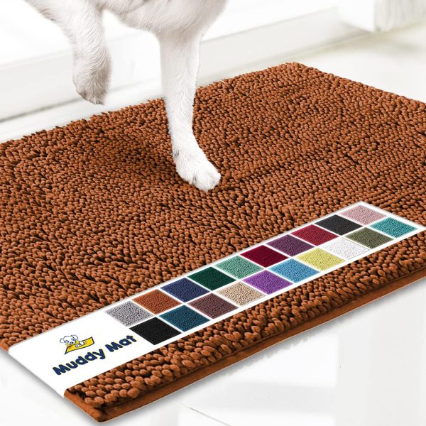 Tapis anti-boue pour chien orange