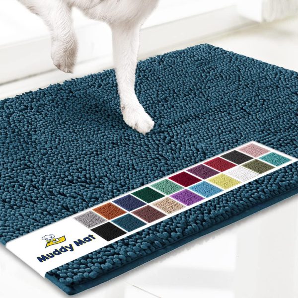 tapis anti-boue pour chien bleu atlantique