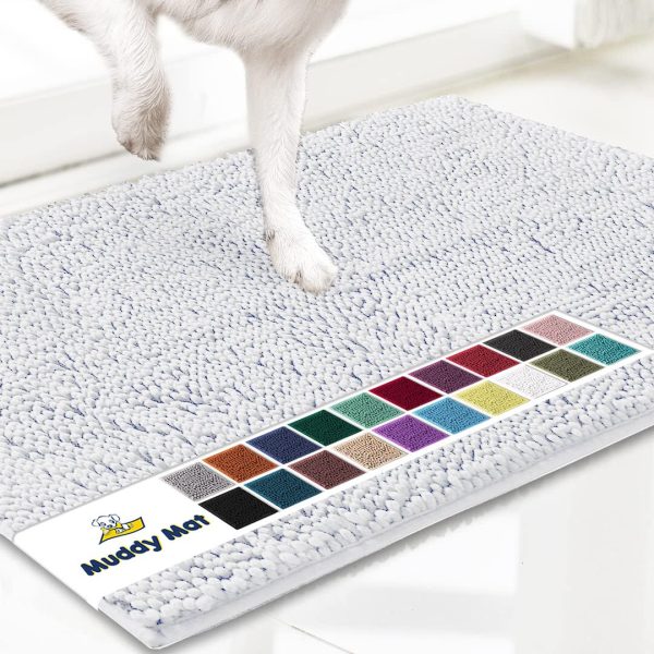 Tapis anti-boue pour chien Blanc